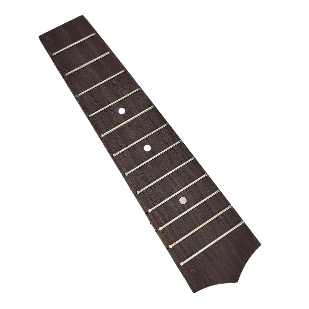Nagoyuki 21 Inch Ukulele Fingerboard 12 Wire Frets Fretboard Ukulele DIY Parts Replacement, Dark Wood - Image 3