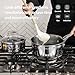 DELUXE Hybrid Ceramic Nonstick 6 PCS Pot Set, 1.3, 3&5.4-Quart Pot with Tempered Glass Lid, Stainless Steel Cookware Pots with Stay-Cool Handle, Dishwasher Safe, Compatible with All Cooktops