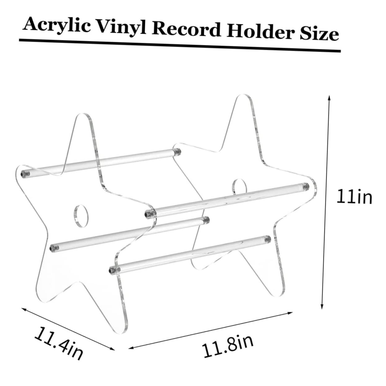 Supporto da parete in acrilico, versatile, in vinile, per DVD, cassette, giradischi, laptop, borsa, espositore, cavalletto trasparente, per TV, microonde, scrivania