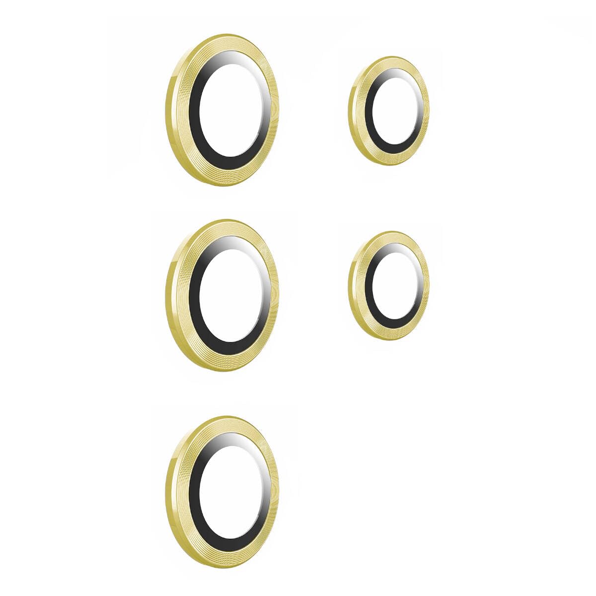 Zore Galaxy ile uyumlu S24 Ultra Kamera Lens Koruyucu Cam Filmi Gold