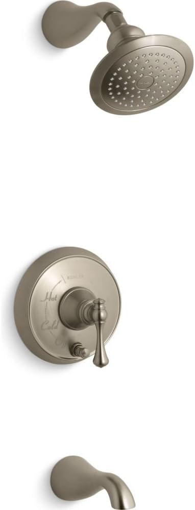 KOHLER K-T16115-4A-BV Revival Rite-Temp Pressure-Balancing Bath and Shower Trim, Vibrant Brushed Bronze