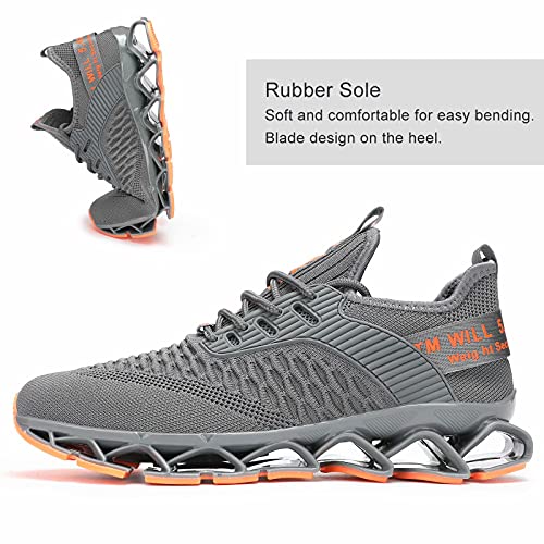Image of Vooncosir Men's Fashion Sneakers Breathable Mesh Running Shoes Blade Non Slip Soft Sole Casual Athletic Walking Shoes