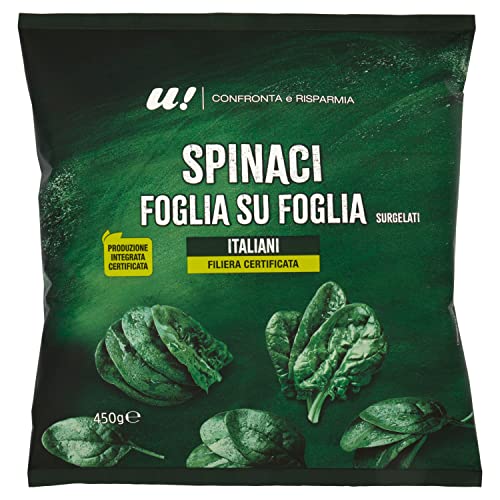 U! Confronta e Risparmia Spinaci Foglia su Foglia, 450g (Surgelati)