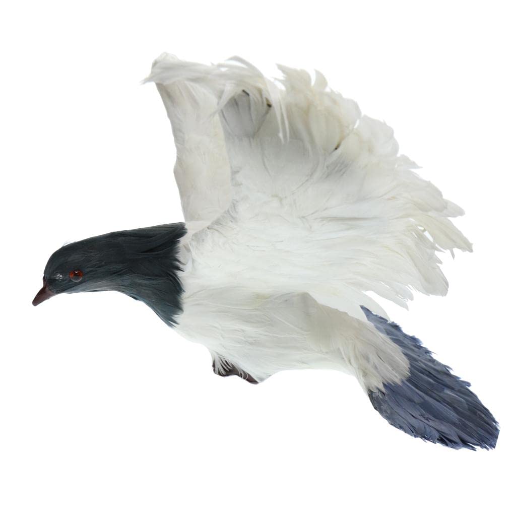 Uccello Artificiale Simulato, Ornamenti Fai da Te per La Casa E Il Giardino, Decorazioni per Matrimoni, Accessori per Feste, Volante Grigio # 6
