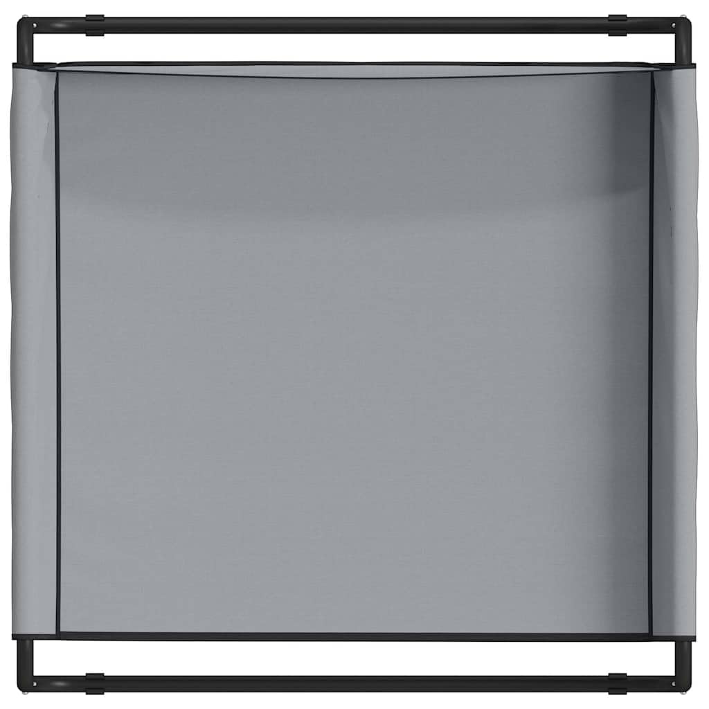 Jasnoszare legowisko dla psa 75 x 75 x 30 cm, składane legowisko z oddychającej siatki z poręczami, lekkie i antypoślizgowe, do użytku wewnątrz i na zewnątrz