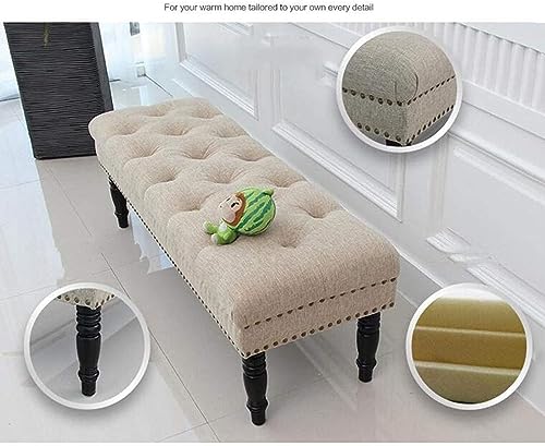 Tabouret de lit de chambre capitonné pour optimiser l'espace de nuit - 5