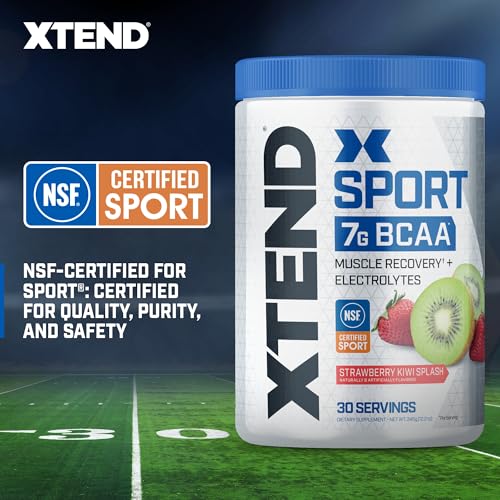 Image of Scivation XTEND Sport BCAA Powder Strawberry Kiwi Splash - Electrolyte Powder for Recovery & Hydration with Amino Acids - 30 Servings,(Pack of 2)