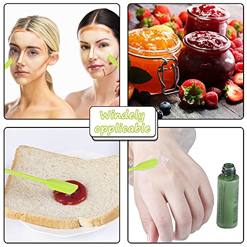 Hileyu 4 Stks Siliconen Spatel Set Kleine Siliconen Spatel Mini Jar Schraper Make-up Spatel Keuken Mini Spatel Lotion… - Image 7