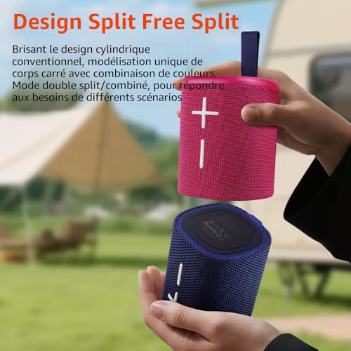 Haut-parleur Bluetooth divisible 20W avec son stéréo puissant et 24H d'autonomie