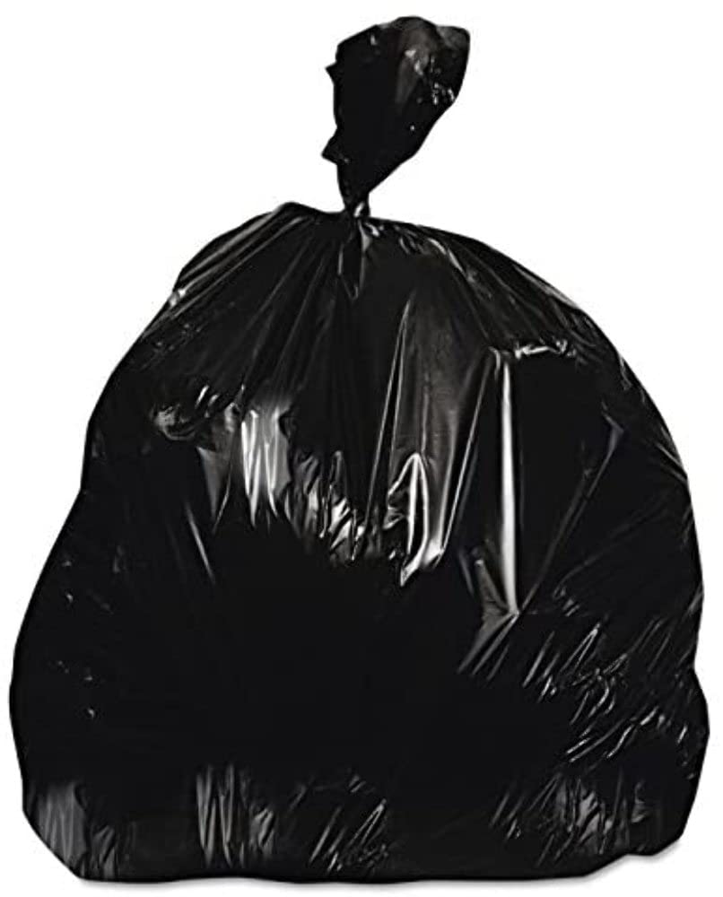 High-Density Coreless Can Liners, 33 gal, 16 mic, 33 x 40, Black, 250/Carton