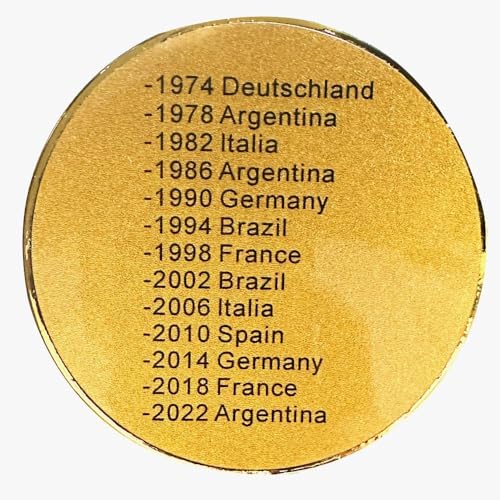Generisch 5.2 inch Zoll 13 cm Weltmeisterschaftstrophäe Replik Harz Fußball Sammlerstücke Sportfantrophäe Gold Schlafzimmer Büro Desktop Dekor