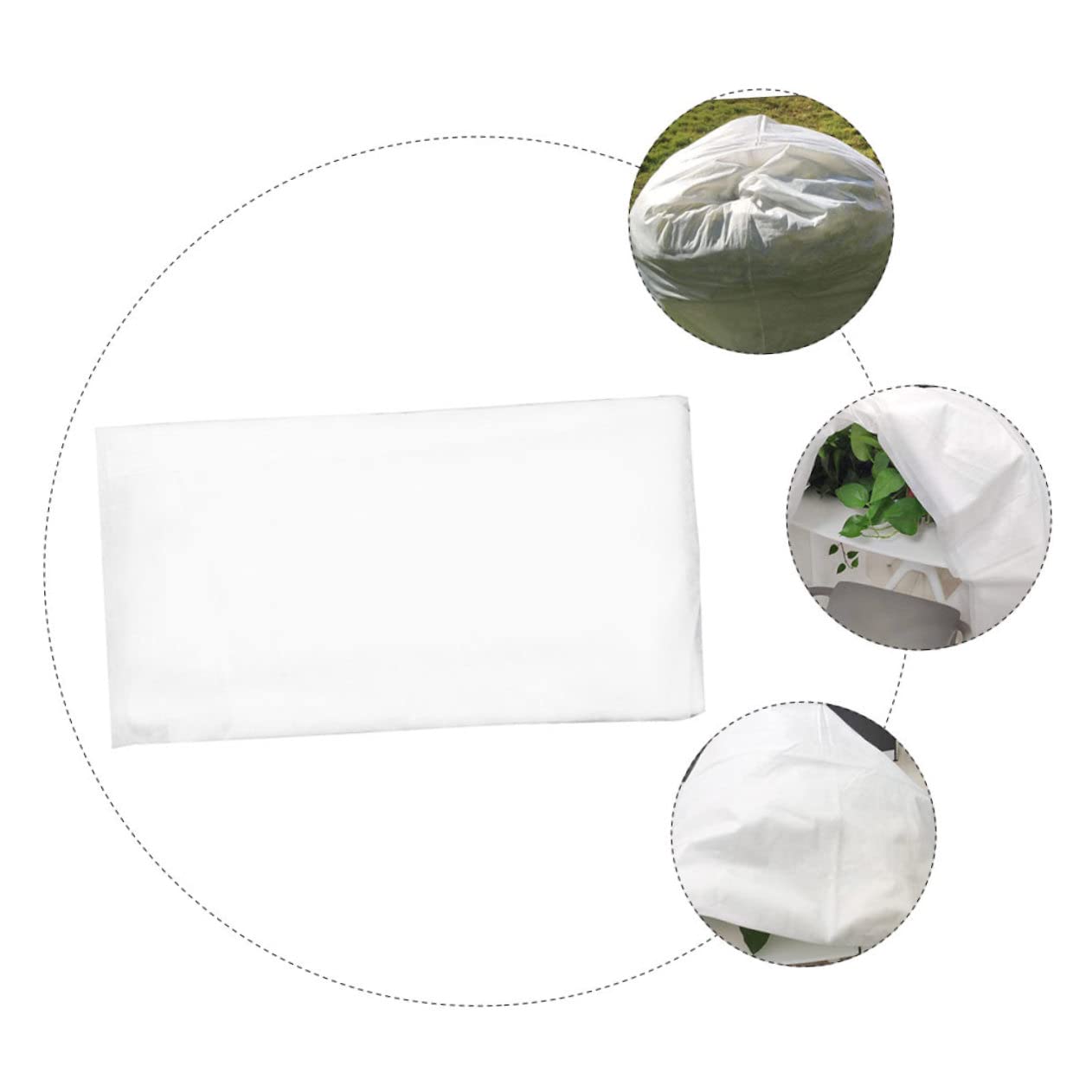 BESTonZON Copertura Non Tessuto per Piante da Giardino Inverno | Bianco, Lascia Passare Luce Acqua e Aria, Regola Umidità e Temperatura, per Cortile e Giardino