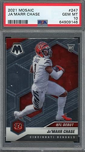 Ja'Marr Chase 2021 Panini Mosaic Football Rookie Card RC #247 Gra...