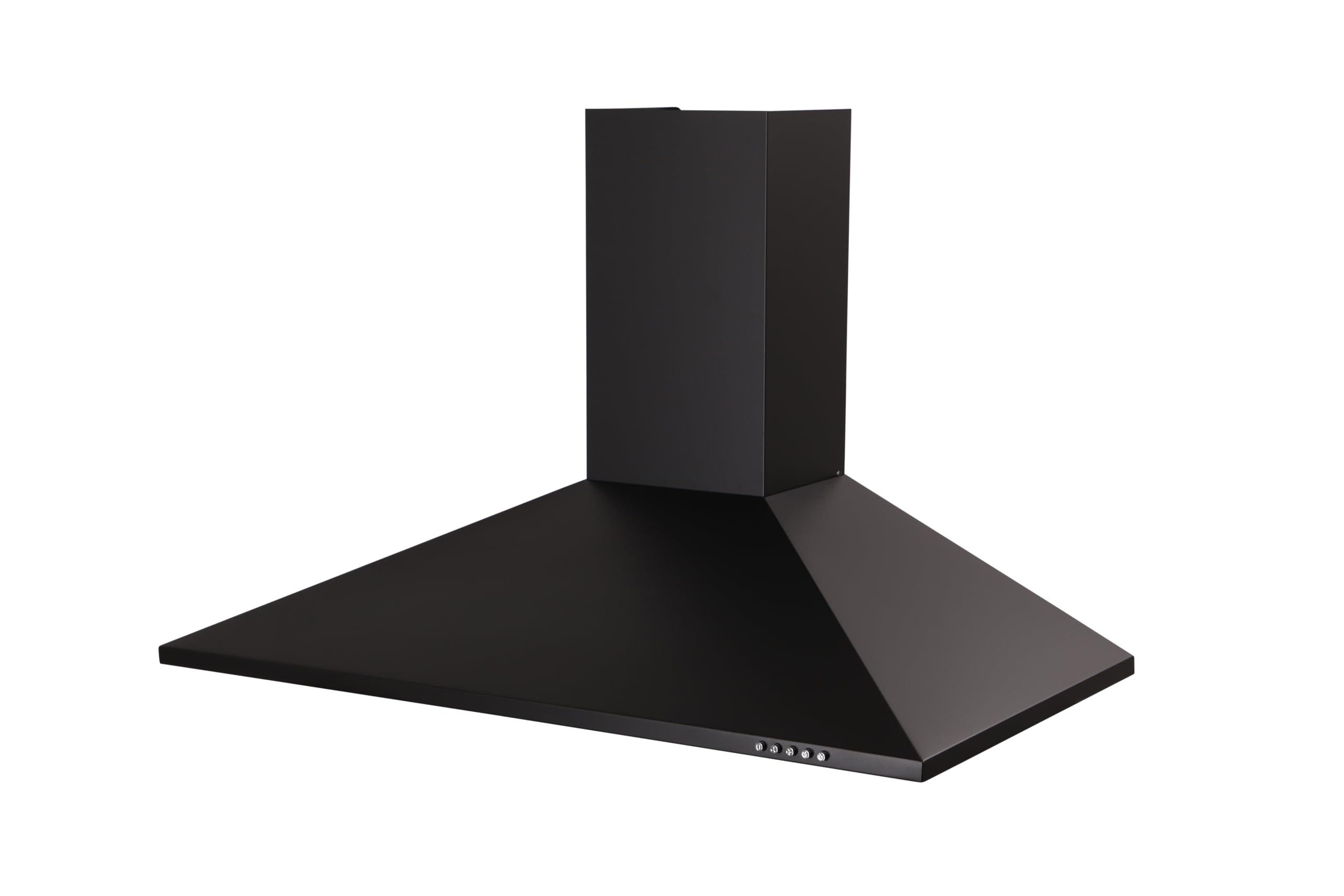 Respekta Dunstabzugshaube Karena / Kaminhaube 90 cm / Metallgehäuse schwarz matt /Abluft - und Umluftfunktion / CH22055-90 S / 53 – 68 dB