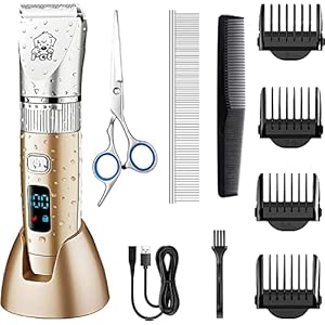 Hatteker Clipper Dog Hair Clipper Cat Pet Long Hair Professional Dog Clipper Pet Hair Trimmer Battery Electric Wireless Quiet Rechargeable