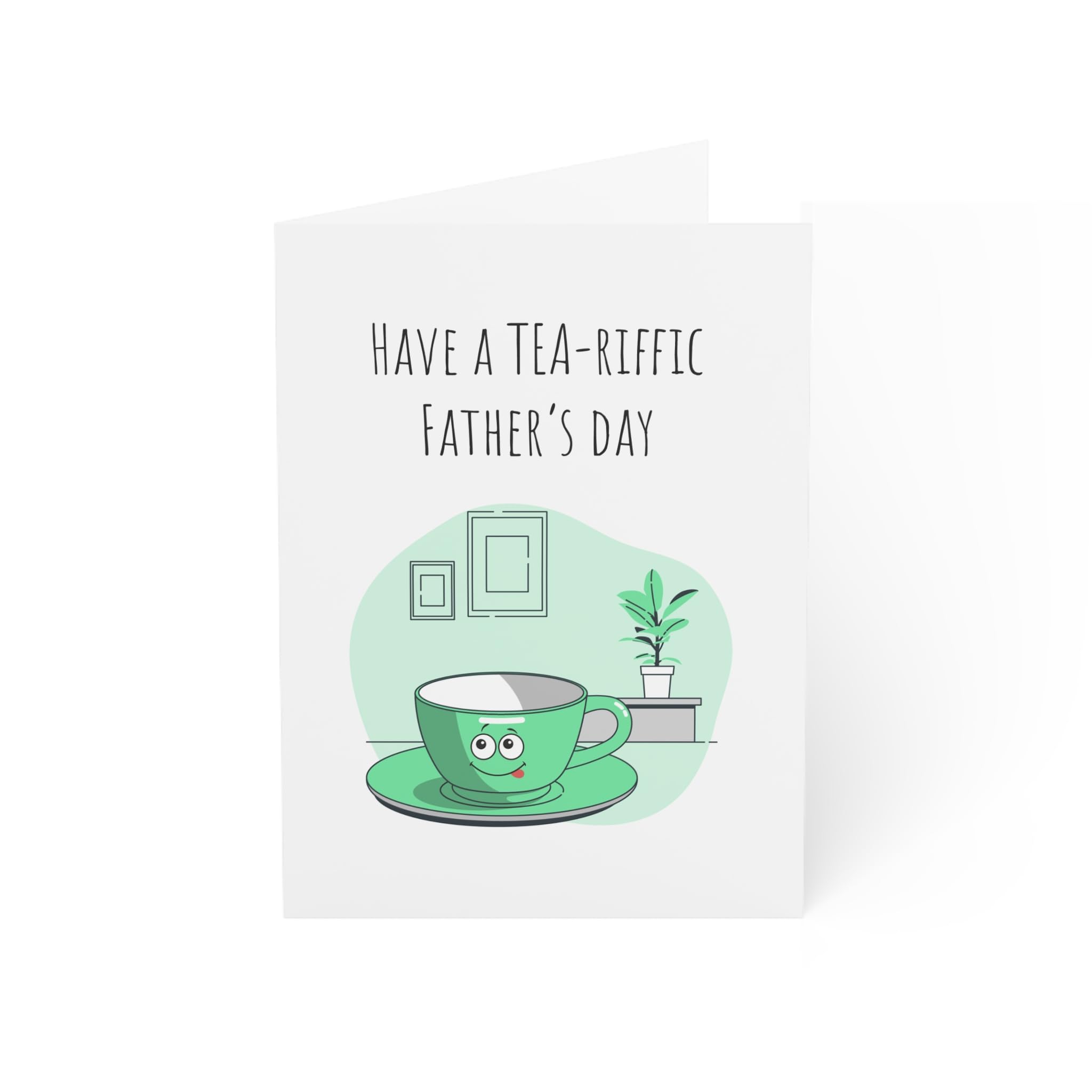 Tamworth CardsFather's Day Card - 'Have a Tee-riffic Father’s Day' - Perfect for Dads Who Love a Brew - 6 x 8 Inch - Includes Envelope