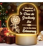 Winzwon Geschenke für Frauen, Geburtstagsgeschenk für Frauen, Inspirierende LED Nachtlicht Gesche...