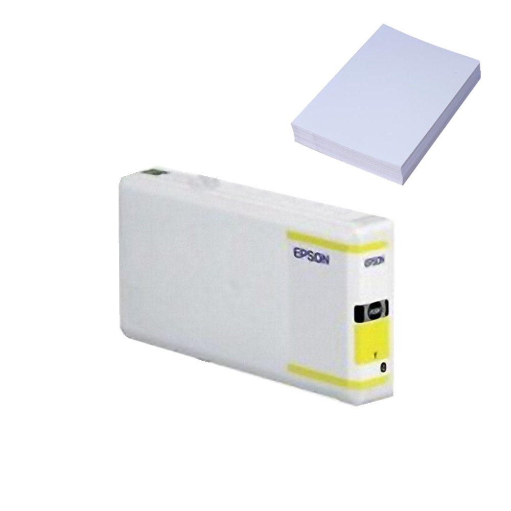 1x oryginalny tusz do drukarki Epson Workforce PRO WP 4595 DNF, T7014, T 7014 - Yellow -