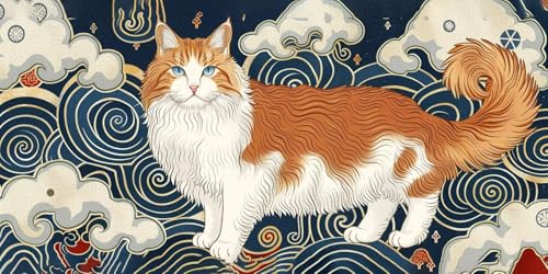 Peinture Diamond Enfant Kit Strass Point Croix, Broderie Diamant Chat 80 x 160 cm Pour Murale