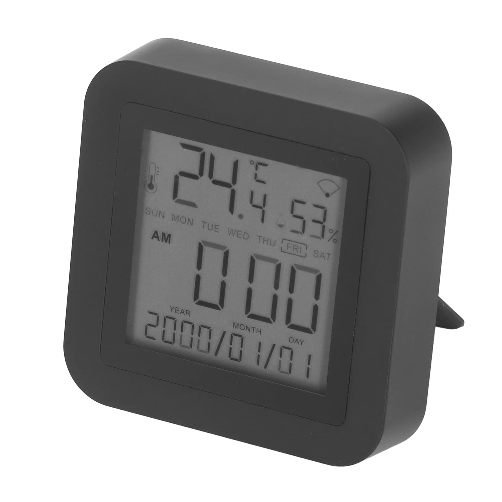 Termómetro higrómetro inteligente WIFI con control remoto por infrarrojos y pantalla LCD, medidor de temperatura y humedad compatible con Smart Life y Tuya APP, DC 5V, 2.4GHz WIFI