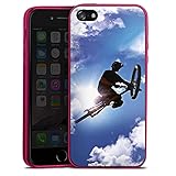 DeinDesign Cover kompatibel mit Apple iPhone 5s Slim Case transparent pink Silikon Hülle Schutzhülle Mountainbike Fahrrad Bicycle