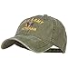 e4Hats.com U.S. Army Veteran Military Embroidered Washed Solid Pigment Dyed Cotton Twill Brass Buckle Cap - Olive OSFM