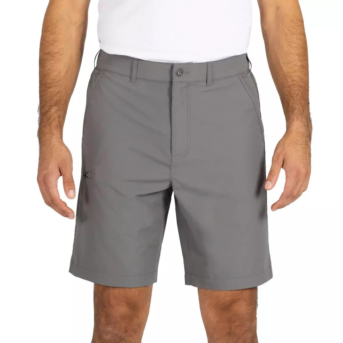 Gerry Men’s Elastic Waistband UPF 30+ Tech Short, Gray, 38