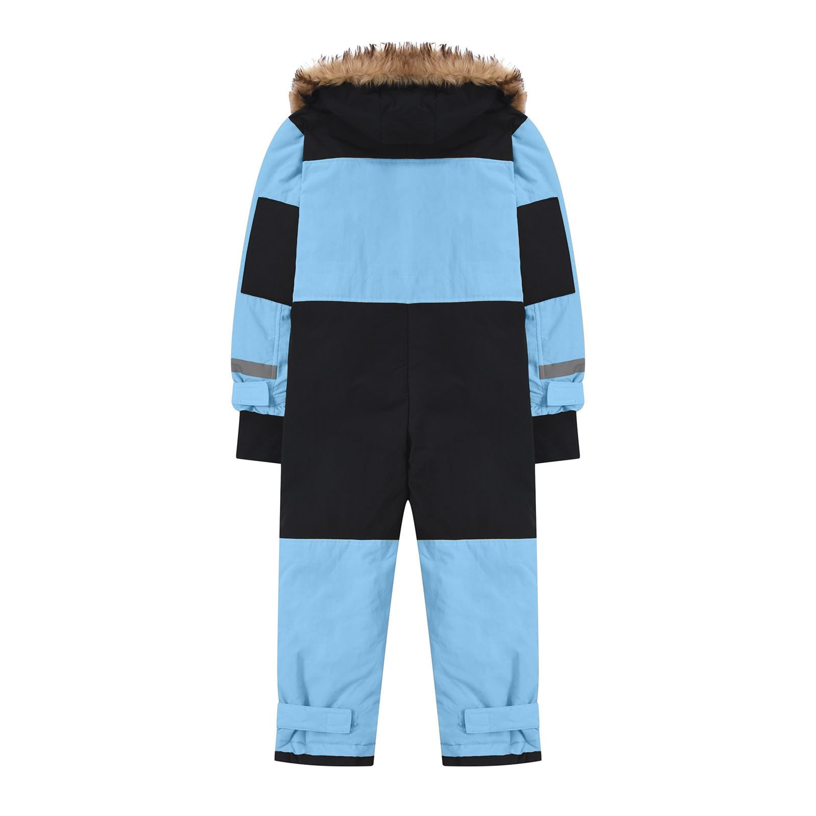 Tuta da neve per bambini, invernale, calda, impermeabile, antivento, in softshell, con cappuccio rimovibile, per ragazzi e ragazze, #03 Azzurro, 6-7 Jahre