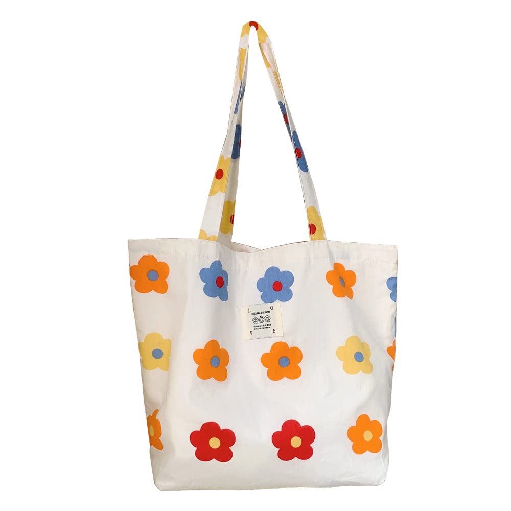 DAYLINE Women canvas Tote Bag Shoulder Bag with Work Beach Lunch Travel Reusable Shopping Grocery Bag