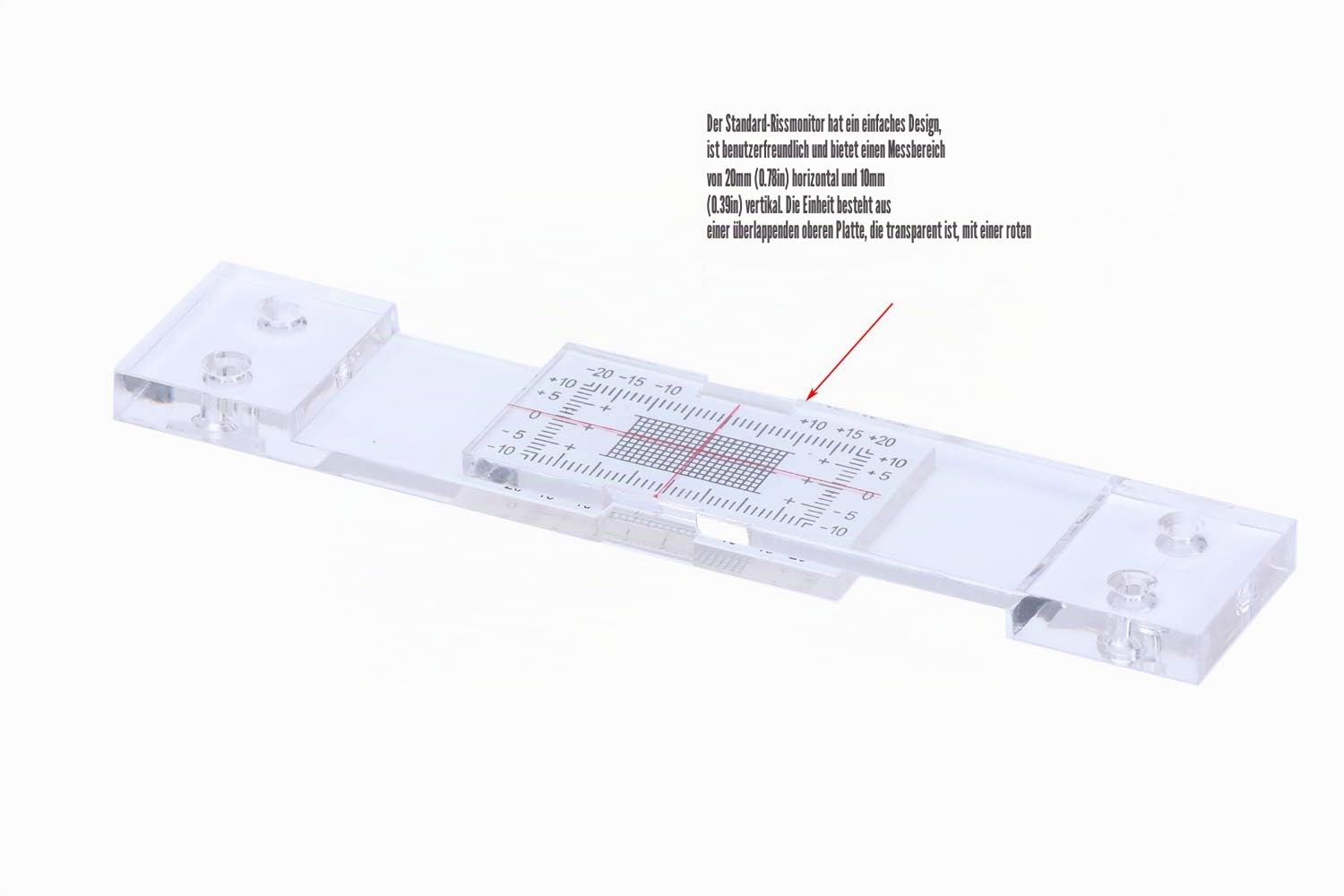 Crack Monitoring Record, Standard Tell-Tale Crack-Monitor für Standard und Eck-Tell-Tale