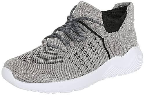 Image of Longies Men's Shoes with lace Light Grey Casual Shoes-9 /UK (LGMLSSV001)