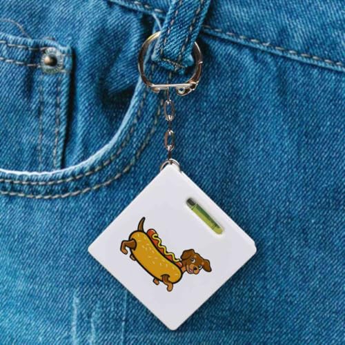 Cinta métrica llavero perro Azeeda Hot Dog miniatura 3