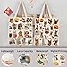 DOOX German Shepherd Tote Bag, Canvas Reusable - Shopping/Grocery/Beach/Gifts Bag - Birthday & Christmas Gifts for Women