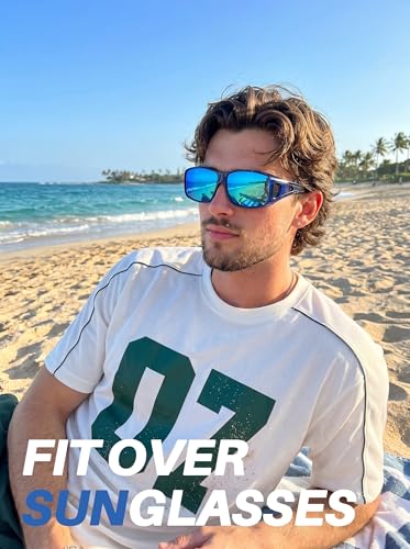 Image of IGnaef Fit Over Sunglasses for Men Polarized Wrap Around glasses with UV Protection IF0312