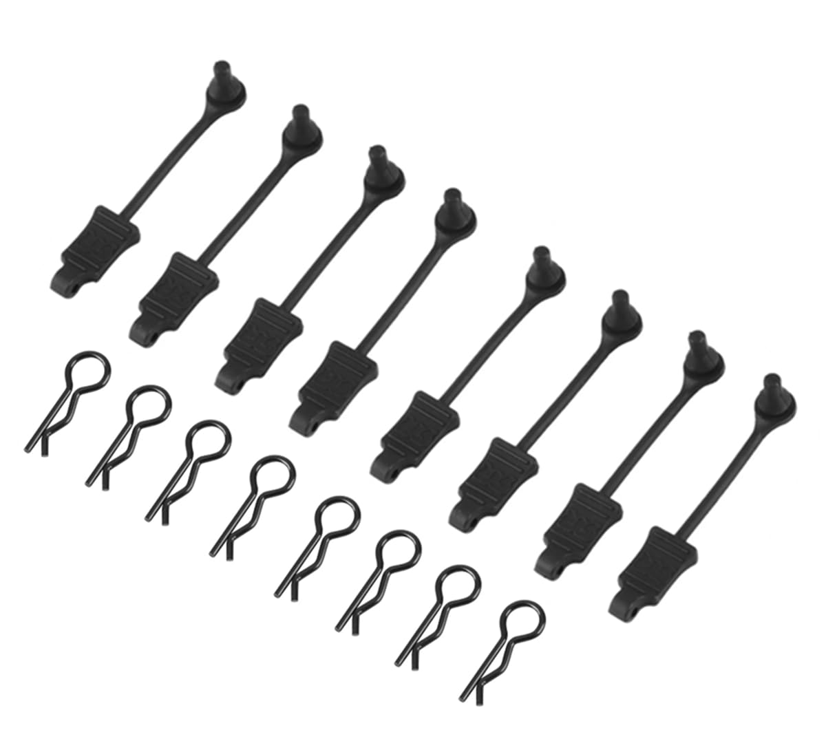 2 Sets RC Body Clip Retainer for Arrma 1/10 Big Rock 3S Granite 3S Kraton Outcast 4S Senton 3S Vorteks 3S Mega550 1/8 Infraction 3S Typhon 3S Vendetta 3S Upgrade Part,Replace #AR390165(Black