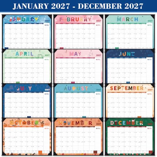 Image of Desk Calendar 2027-12 inch x 24 inch, Jan. 2027 - Dec. 2027, 12 Months