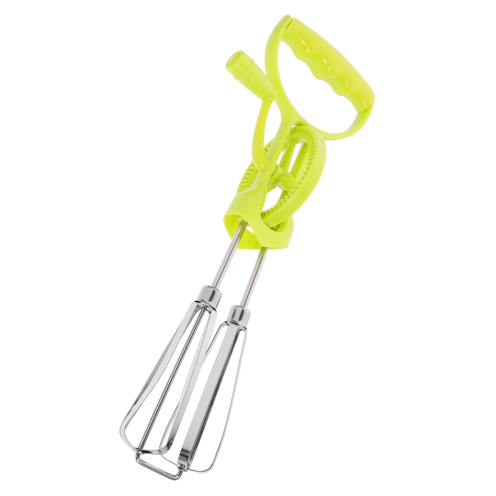 MUCKLILY 2Pcs Manual Egg Beater Ergonomic Hand Crank Kitchen Mixer for Easy Blending Mixing Multi Functional Tool for Baking Cooking Design