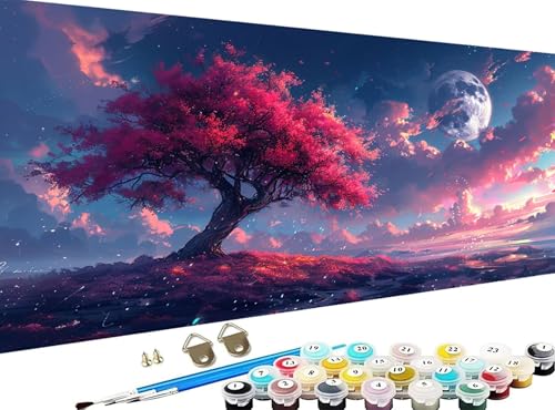 G i lp DIY yCgoCio[  h G fW^GZbg uVƃANGt hG l̃NtgANeBreB Paint by Numbers z[ NX}X  av[g 40x90 cm