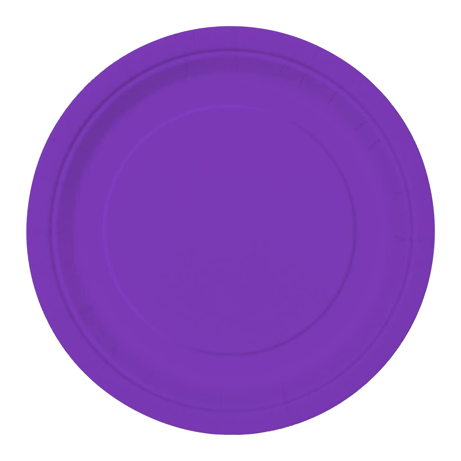 Trimming Shop 9" Heavy Duty Round Dessert Plates Neon Purple Disposable Plates 23cm - Colour Themed Paper Tableware for Weddings, Anniversary, Birthday, Multipurpose Occasions (16 Pack)