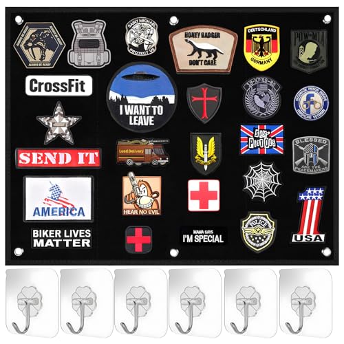 Moral Panel Patch Halterung Taktische Militär Patches 60 x 45 cm Tactical Military Patch Holder Board Faltbar mit Haken und Ring für Patch Display Patch Sammlung