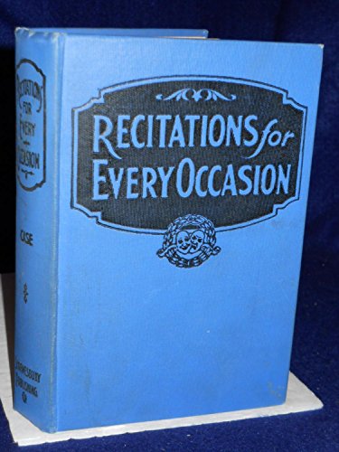 Recitations for Every Occasion: the best new pi... B008TVIYSC Book Cover