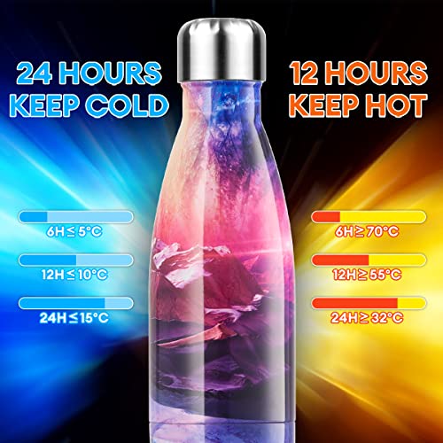 Lalafancy Stainless Steel Insulated Water Bottle 350ml/12oz Double Wall Vacuum Flask Metal Sports Bottles Leakproof Keep Hot and Cold Drinks for Outdoor Camping Gym Hiking Cycling - Image 3