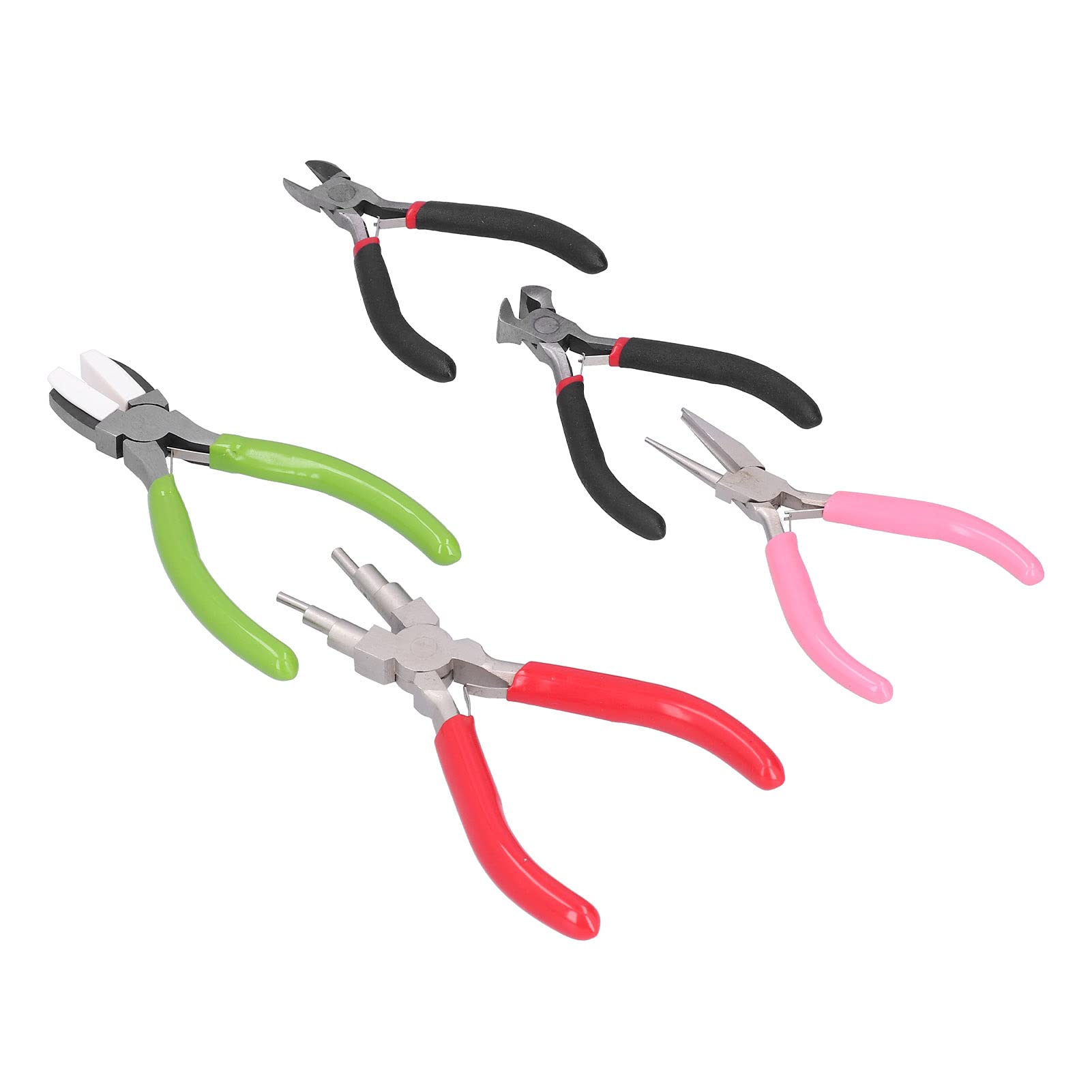 Pinze Professionali Per Gioielli Set 5 Pezzi Kit Di Attrezzi Per Avvolgimento E Crimpatura In Acciaio Ad Alto Tenore Di Carbonio Con Manico In Gomma Per Creazione Di Gioiel