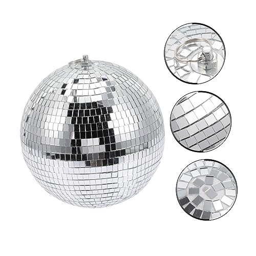Bola espejada decorativa plateada para decoración de discotecas, bodas, fiestas y eventos festivos miniatura 5