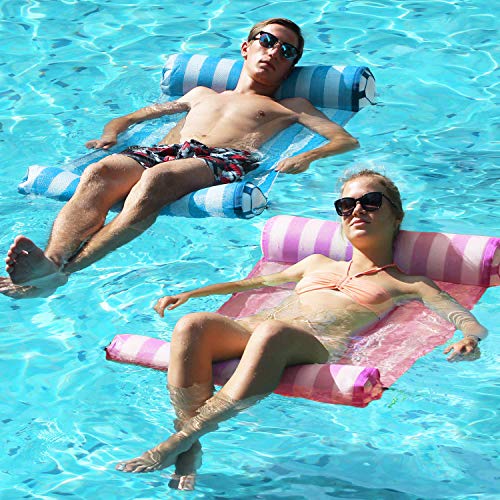 FindUWill 2-Pack Premium Swimming Pool Float Hammock, Multi-Purpose Inflatable Hammock