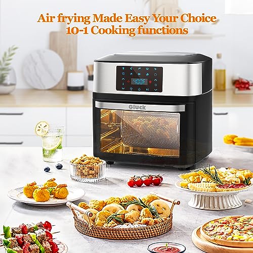 GLUCK Air Fryer Oven, 10in1 20 QT Airfryer Oven with Visible Cooking