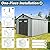 Domi 8x12FT Outdoor Storage Shed - Plastic Tool Storage Shed with Lockable Door, Weatherproof Design for Patio Furniture, Lawn Mowers & Bikes, Includes Ventilation Windows