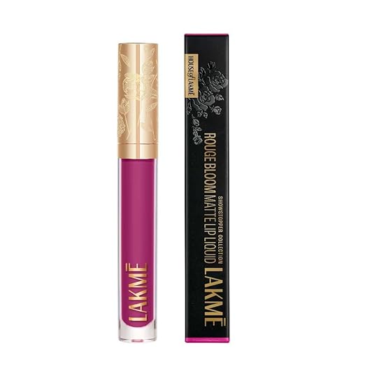 LAKMÉ Rouge Bloom Lip Liquid, Matte Finish, Longlasting For Up To 14 Hours, Quick Drying & Transfer-Proof, Infused With Vita Rose For Smooth & Moisturised Lips - Iconic Iris