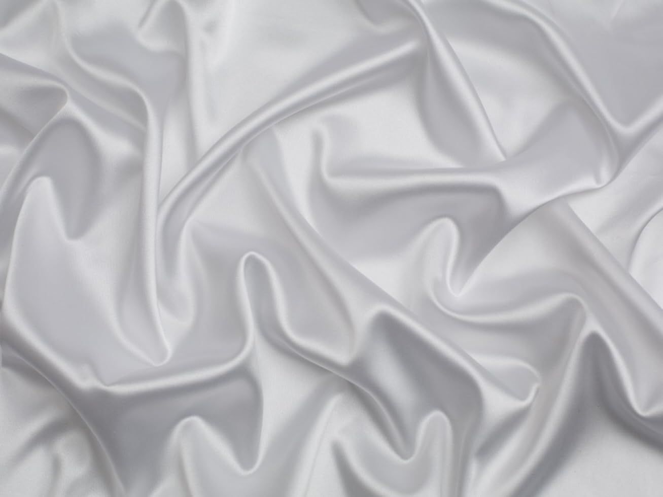 Minerva White Core Range Stretch Woven Satin Fabric - Lightweight & Suitable For Dressmaking - Approx Width: 145Cm / 58" - Sold Per Metre