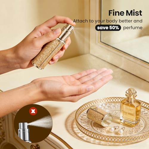 Travel Perfume Bottle Refillable 3PCS, Leak-Proof TSA Perfume Travel Bottle, Luxury Refillable Perfume Atomizer Portable Perfume Sprayer for Women & Men - Image 6